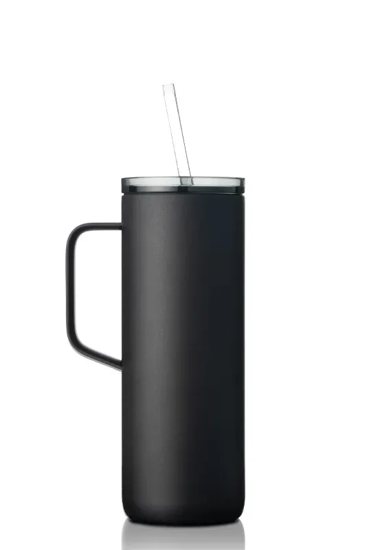 Juodo MOSHI Tumbler vaizdas iš kitos pusės